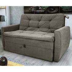 Sofá Cama para Sala de Estar Hiro Veludo Turkey Marrom - CasaH