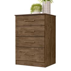 Cômoda MS913 4 Gavetas - Moval Castanho Wood