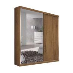 Guarda Roupa Solteiro 2 Portas de Correr 2 Gavetas e 3 Espelhos Salvador Plus Minastex