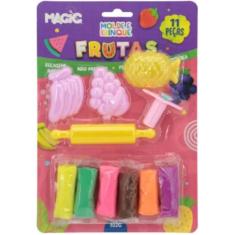 Massinha de modelar frutas - molde e brinque 11 peças - Magic Kids, 3
