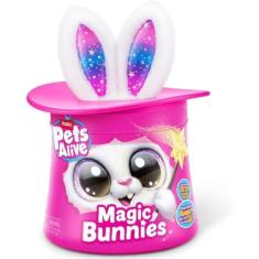 Pelúcia Interativa Pets Alive, Candide, Magic Bunnies Branco