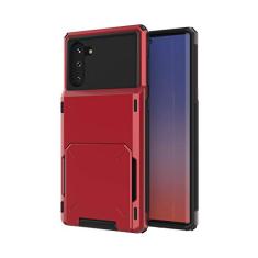 SORAKA Capa para Samsung Galaxy Note10 Plus com porta-cartões Capa para carteira Samsung Galaxy Note10 Plus 5G Capa PC TPU 2 em 1 de camada dupla Capa à prova de choque com capacidade para 5 cartões