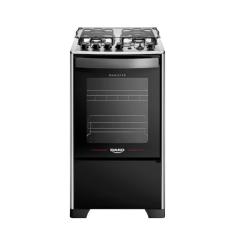 Fogão 4 Bocas Dako Magister Grill Preto com Mesa Inox Bivolt - Preto