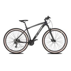 Bicicleta MTB KSW XLT 24V Aro 29 Freio Hidráulico Faixa Beje, Preto, P