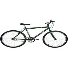 Bicicleta de Passeio Ultra Bikes Esporte Aro 26 Reforçada Freio V-Brake Sem Marcha Verde