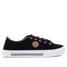 Tênis Casual Detalhe Logo Lateral Feminino Moleca Preto - 5667.302-Feminino