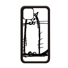 Capa de celular Small Cat Smile Sit Black Line para iPhone 11 Pro Max