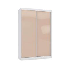 Guarda Roupas 2 Portas de Correr e 2 Gavetas N571 Branco/Macadamia - K