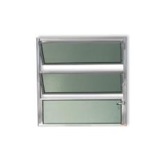 Janela Basculante de Alumínio 60x60cm com Vidro Boreal Anodizado Plus 