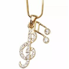 Colar Nota Musical Música Folheado a Ouro 18k - Milena Folheados