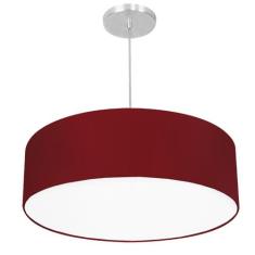 Lustre Cupula Pendente Dome 50x15cm Magnífico Vermelho - MARRYLUZ