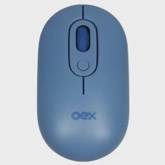 Mouse Retro Sem Fio Wireless pc Notebook MS604 Azul Oex