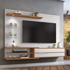 Painel Para Tv Até 60 Polegadas 1 Porta 3 Prateleiras Nt 1115 Notável Móveis Off White/Freijó Trend