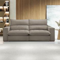 Sofá Retrátil E Reclinável Martinho 290cm Bege Claro