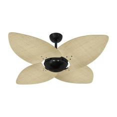 Ventilador De Teto Dormamu Nero Office 4 Pás Palmae Natural 110V