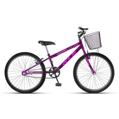 Bicicleta Aro 24 Kls Free Freio V-Brake Mtb Feminina-Feminino