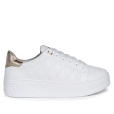 Tênis Feminino Via Marte Flatform Matelassê Branco-Feminino