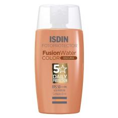 Protetor Solar Facial  ISDIN Fusion Water 5 Stars Color FPS50 Escura-Unissex