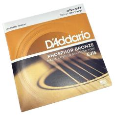 Encordoamento Aço 010 Violão Daddario Ej15 Phosphor Bronze