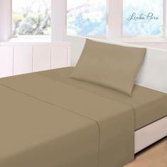Jogo de Lençol Solteiro 3 Pçs Cama Box Elástico 30cm 100% Poliéster Ga