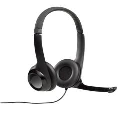 Headset Logitech H390, USB, Almofadas, Controles De Áudio Integrado, Microfone, Redução De Ruído, Preto.