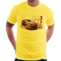 Camiseta Lava Jato Carro Roxo - Foca Na Moda