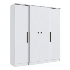 Guarda-roupa 4 Portas 2 Gavetas Multimóveis Cr35073 Branco