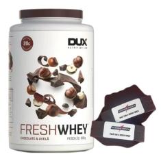 Fresh Whey Isolado Hidro 3W Chocolate 900g Luva Integral Dux - Dux Nut