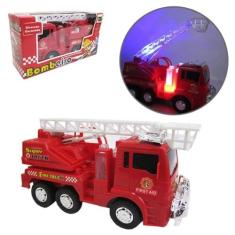 Caminhão Bombeiro A Pilha C/ Sirene E Escada Automática - toys