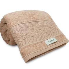 Toalha de Banho Karsten Provence 100% Algodão - Barra em Floral Grossa