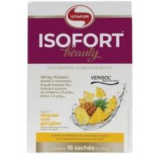 Whey Protein Isolado e hidrolisado Isofort Beauty (15 sachês de 25g) Vitafor