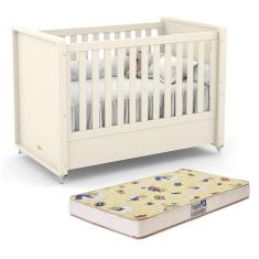 Berço Americano Tutto New Off White E Colchão Supreme - Matic Móveis Off White