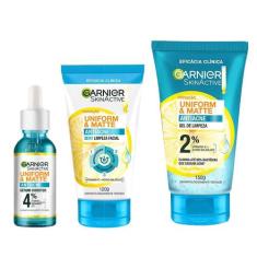 Garnier Skin Uniform & Matte Kit - Sérum Facial + Sabonete Facial 3 em