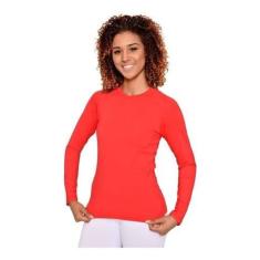 Camiseta Less Now Segunda Pele Unisex Proteção F50 Uva/uvb, Vermelho, 