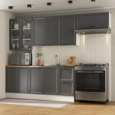 Cozinha Compacta 4 Peças 1 Paneleiro Duplo 2 Aéreos 1 Balcão Soho Cabe