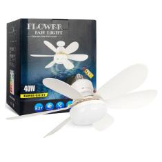 Ventilador Teto Moderna Silencioso 6 Pás Lâmpada E Controle