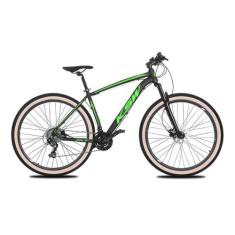 Bicicleta MTB KSW XLT 24V Aro 29 Freio Hidráulico Faixa Beje, 15, Pret