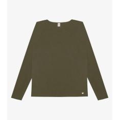 Blusa Feminina Manga Longa Rovitex Verde, G, Verde