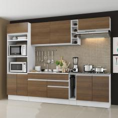 Cozinha Completa Madesa Vicenza com Armário e Balcão (Sem Tampo e Pia)