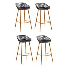 Conjunto 4 Banquetas Clarice Rivatti Preto