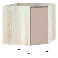 Balcão Sem Tampo Canto Diagonal Luciane Luci Legno Crem e Connect