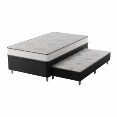 Premier Cama Box Unibox com Cama Aux 1,08x1,98x0,63 Preto/cinza