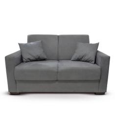 Sofá 2 Lugares Sala De Estar Recepção Suede Cecilia Cinza