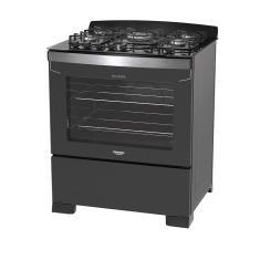 Fogão 5 Bocas a Gás Dako Diplomata Acendimento Automático Mesa de Vidro Tripla Chama Preto Bivolt