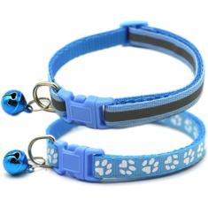 Coleira para cães XS com sino, pacote com 2 coleiras básicas e refletivas para gatos com sinos XXS Xs Pequenos cães de estimação, meninos, gatinhos pequenos, meninas, animal, pescoço 17-12 polegadas