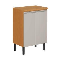 Balcão de Cozinha Itatiaia Duplo Com Tampo 2 Portas 0,70m Cinamomo/Off White Namur