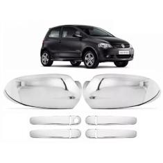 Kit Aplique Cromado Maçaneta E Retrovisor Fox 2003 A 2009 - Shekparts