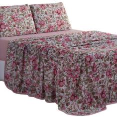 Lençol de Malha Queen 4 Peças 100% Algodão  Fronha Zíper - Mava Enxova