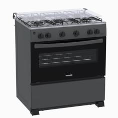 Fogao 5 Bocas Venax Picasso GIIi Grafite Gas Glp, Bivolt
