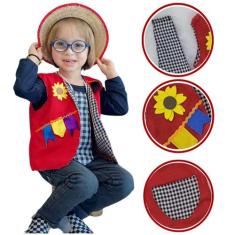 Fantasia colete caipira infantil - coloribaby, p